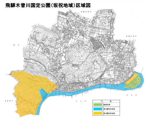 飛騨木曽川国定公園（坂祝地域）区域図